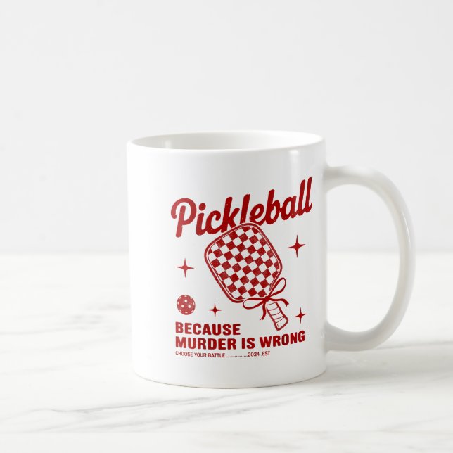 Caneca De Café Funny Ckle Ball Outfit Women, Retro Ckleball Dink  (Direita)