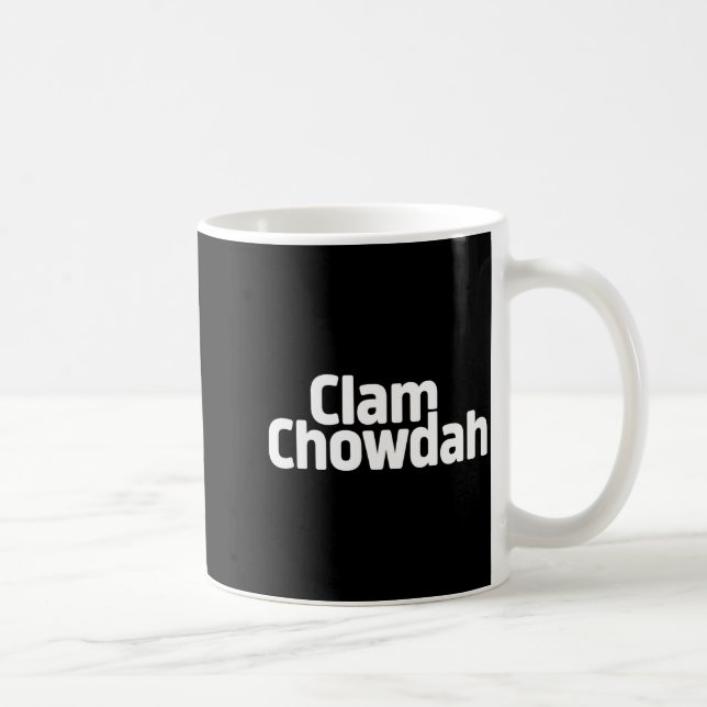 Caneca De Café Funny Clam Chowdah - Boston New England Clam Chowd (Direita)