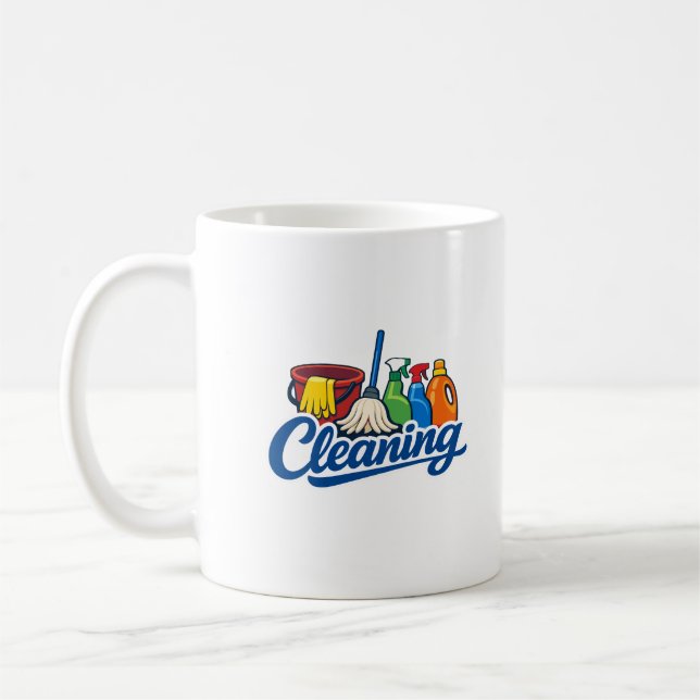 Caneca De Café Funny Cleaning Lady Housekeeping Housekeeper (Esquerda)