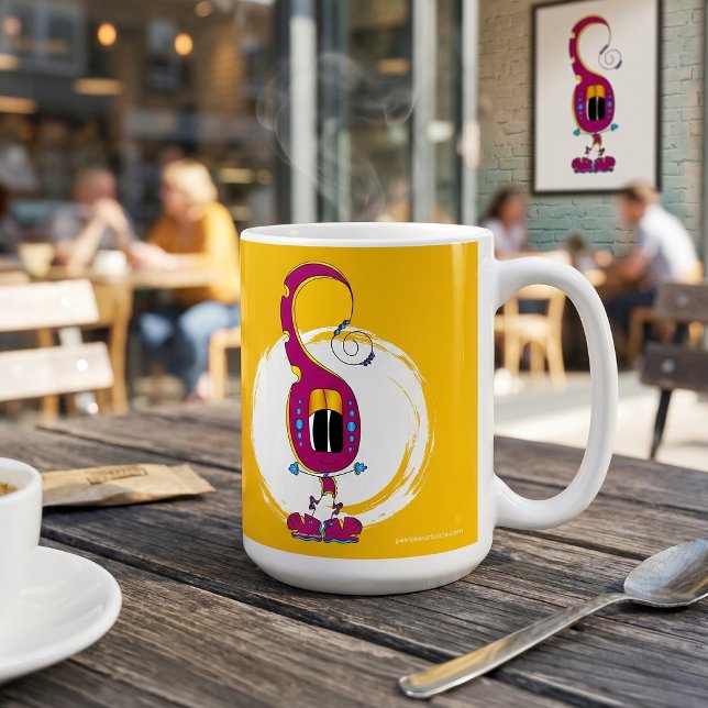 Caneca De Café Funny, Colorful, Quirky, Cartoon Character (Take a look at this very cool cartoon character mug!)