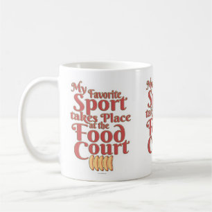 Caneca De Café Funny Comida Court Sport Comendo Slogan