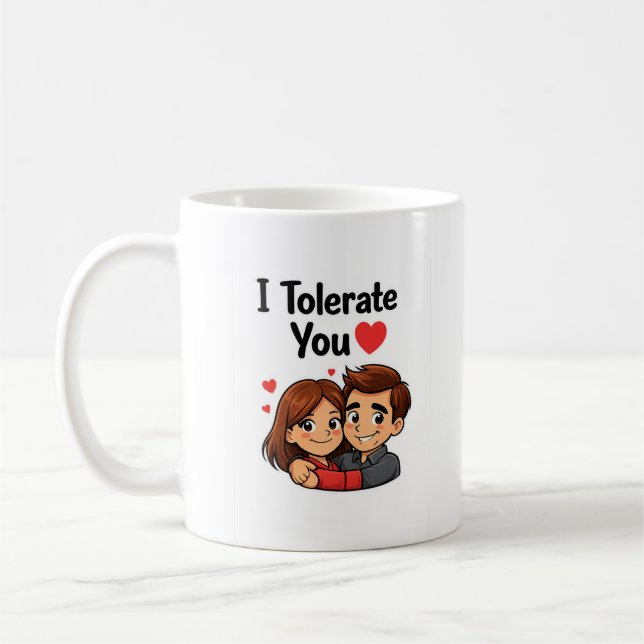 Caneca De Café Funny Couple, Cute Love, Valentine’s Day Gift  (Esquerda)