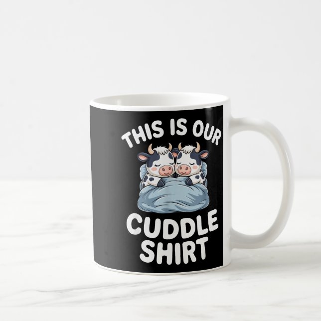 Caneca De Café Funny Cow Couple Idea This Is Our Cuddle  (Direita)