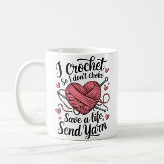 Caneca De Café Funny Crochet Yarn Crafting Humor Knitting Tee