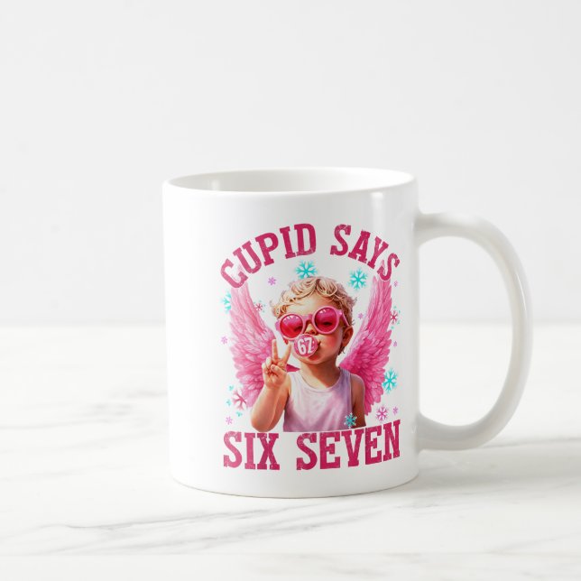 Caneca De Café Funny Cute Cud Says Six Seven Valentine's Day 67 M (Direita)