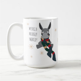Caneca De Café Funny Cute Sarcastically Merry Winter Donkey