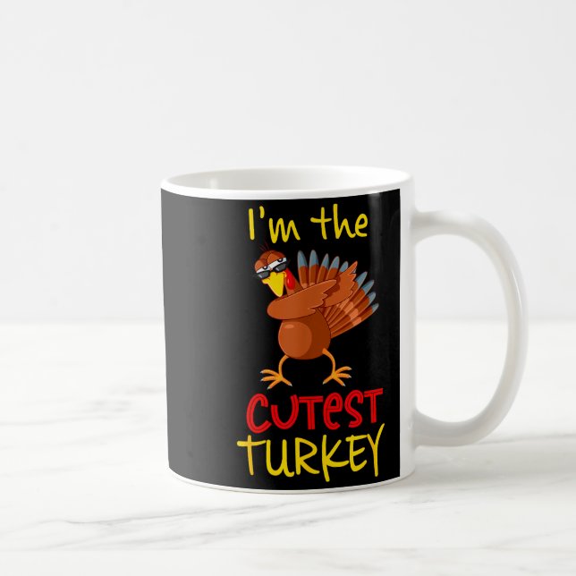 Caneca De Café Funny Cutest Turkey Matching Family Group Thanksgi (Direita)