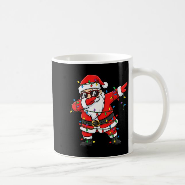 Caneca De Café Funny Dabbing Santa Xmas Lights Men Boys Girls Chr (Direita)