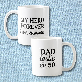 Caneca De Café Funny Dad Tastic @50 Hero Forever 50th Birthday