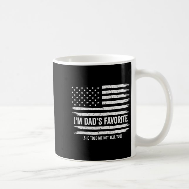 Caneca De Café Funny Dads Favorite Child Son Daughter I'm Dad's F (Direita)