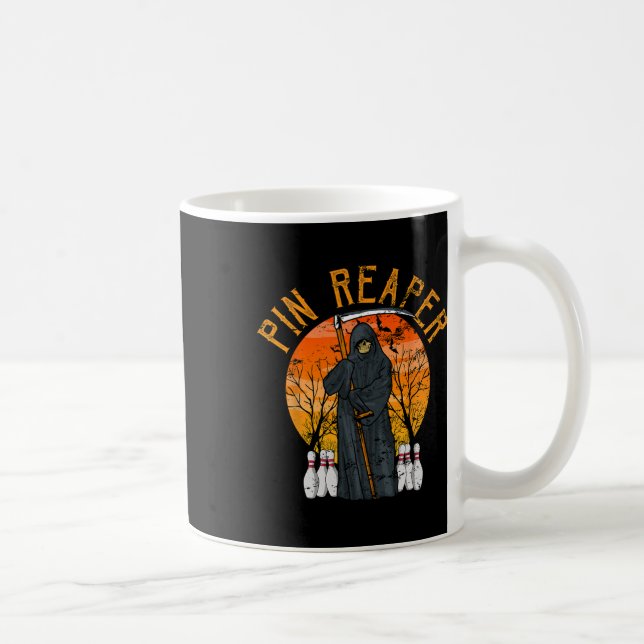 Caneca De Café Funny Death Bowling Grim Reaper Bowler Gifts Men O (Direita)