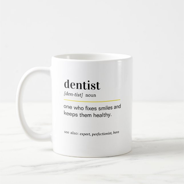Caneca De Café Funny Dentist Definition Gift (Esquerda)