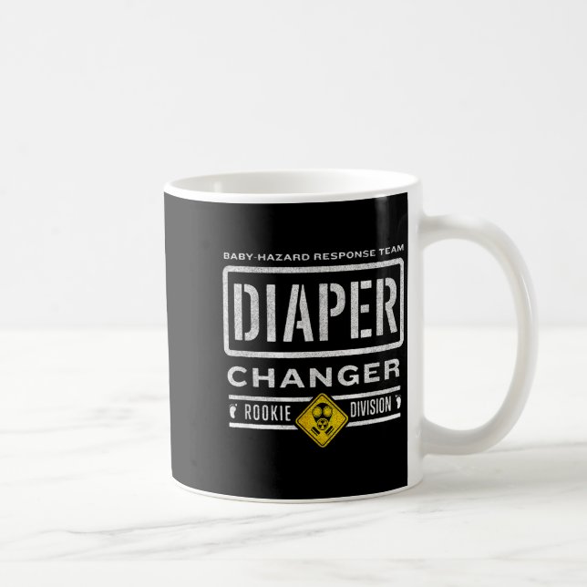 Caneca De Café Funny Diaper Changer Duty - Expecting Baby New Dad (Direita)