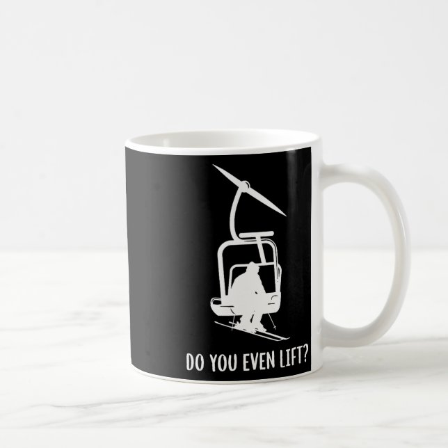 Caneca De Café Funny Do You Even Lift Ski  (Direita)