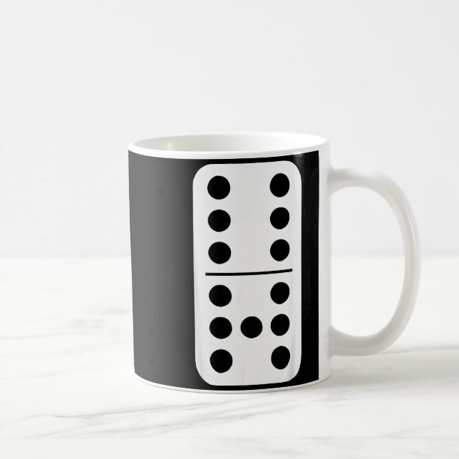Caneca De Café Funny Domino Meme Six Seven Play Strategy Number H (Direita)