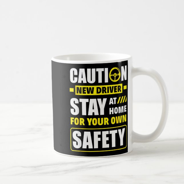 Caneca De Café Funny Driver's License New Driver  (Direita)