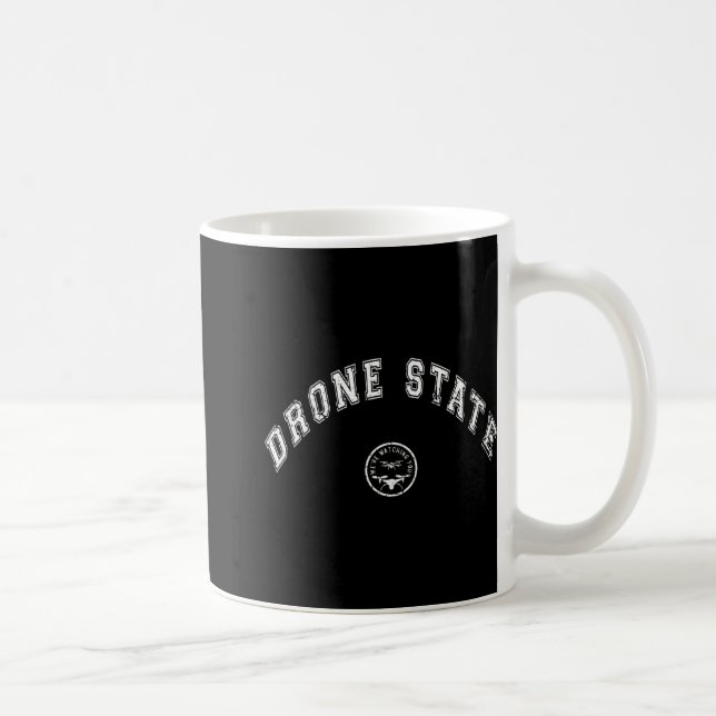 Caneca De Café Funny Drone State Flying Secret Drone New Jersey W (Direita)