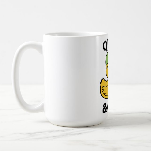 Caneca De Café Funny Duck Quack & Chill – Yellow Duck with Sungla (Esquerda)