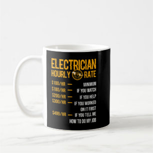 Caneca De Café Funny Electronics Men Eletronico Hhour Rate, socie