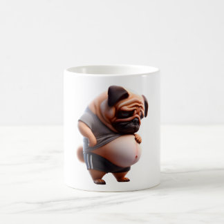 Caneca De Café Funny Fat Pug Chonk Dog Chubby Pug Dog Lovers