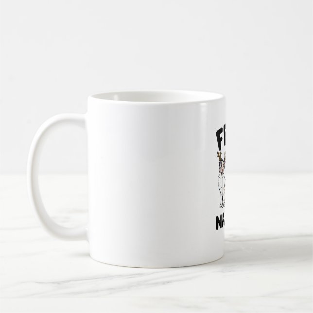 Caneca De Café Funny Feliz Navidog, amante de cães pastores austr (Esquerda)