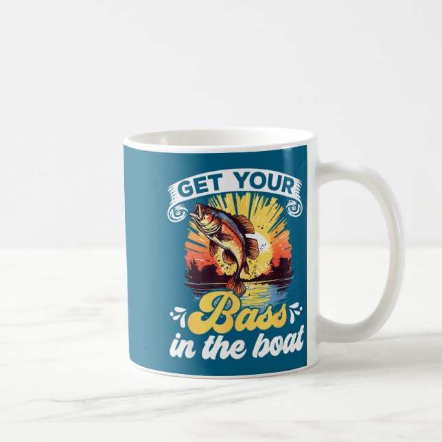 Caneca De Café Funny Fishing Quote Hooked On B Fishing  (Direita)