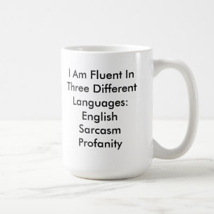 Caneca De Café Funny Fluent English Profanation Sarcasm Mug