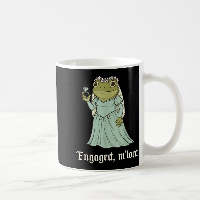Caneca De Café Funny Frog Engagement Matching Couples Tee Snarky  (Direita)