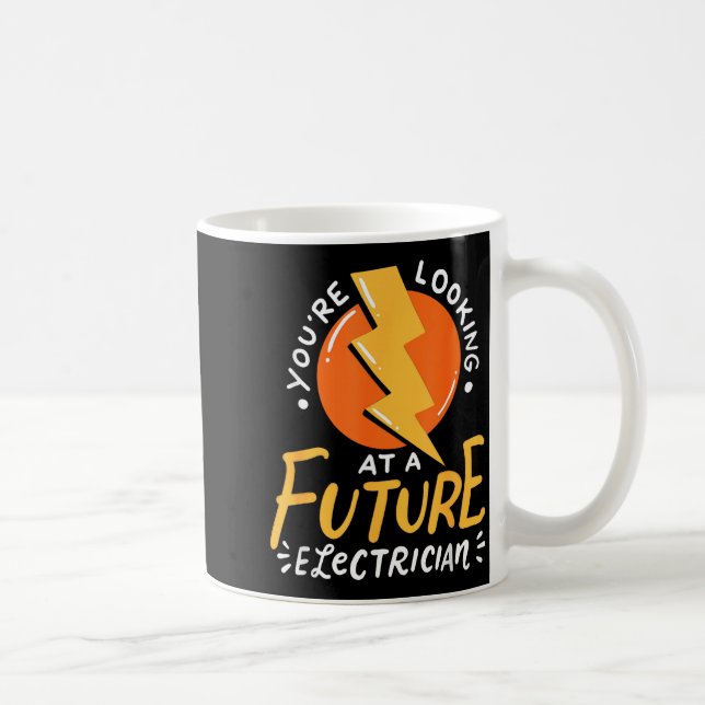 Caneca De Café Funny Future Electrician Electrical Engineer  (Direita)