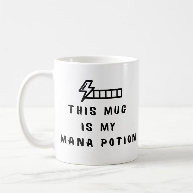 Caneca De Café Funny Gamer Coffee Mug This Mug Is My Mana Potion  (Esquerda)