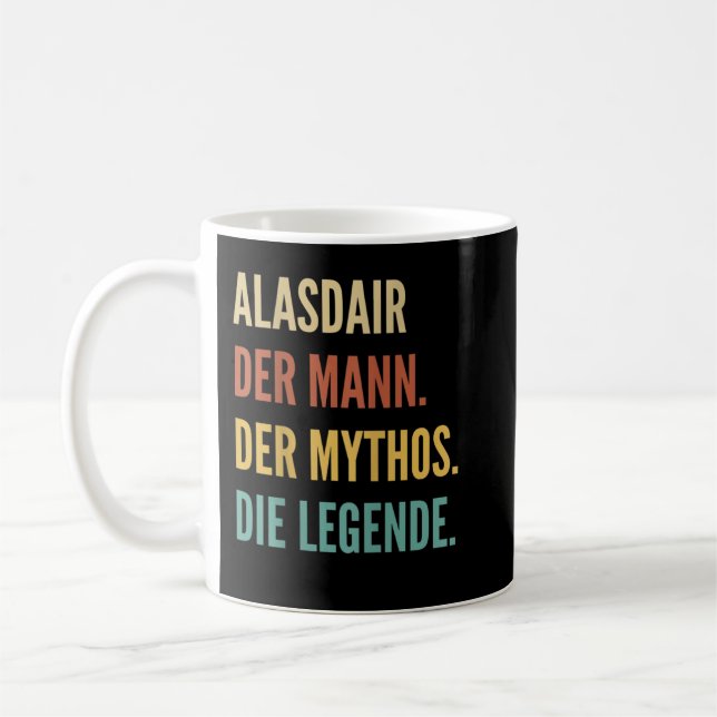 Caneca De Café Funny German First Name Design - Alasdair (Esquerda)