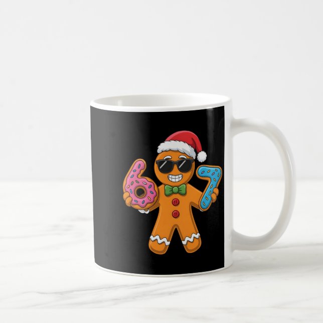 Caneca De Café Funny Gingerbread Six Seven 67 Ice Cream Christmas (Direita)