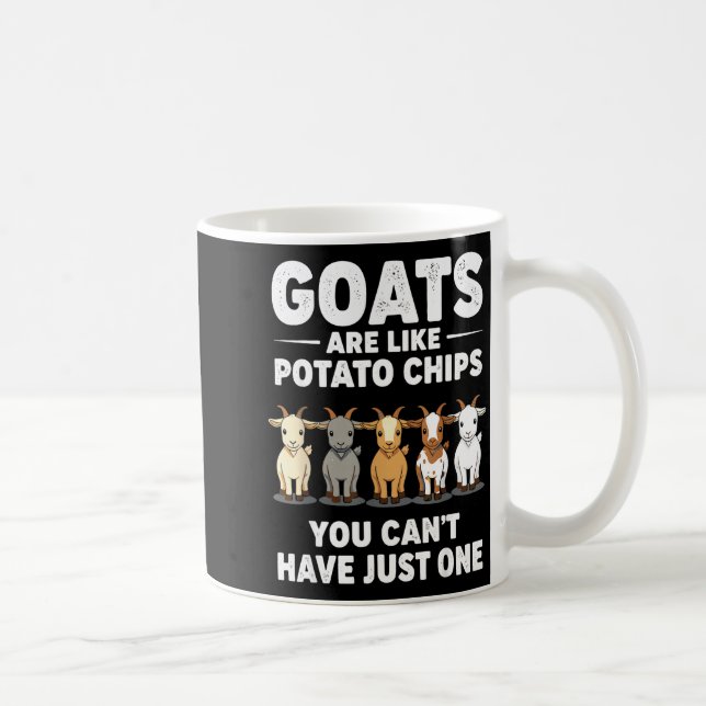 Caneca De Café Funny Goats Are Like Tato Chips, You Cant Have Jus (Direita)