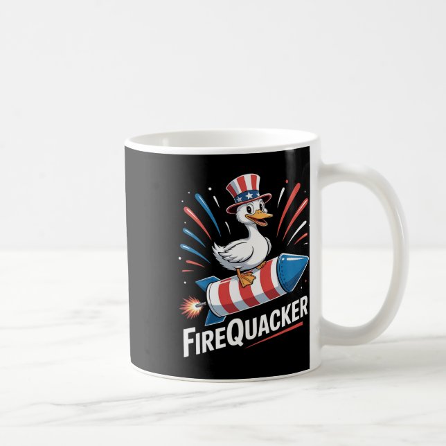 Caneca De Café Funny Goose 4º De Julho Independência Do Firequack (Direita)