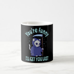 Caneca De Café Funny Grim Reaper Cat Halloween Costume