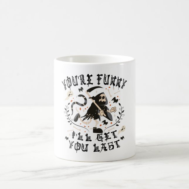 Caneca De Café Funny Grim Reaper Skeleton Halloween Costume (Centro)