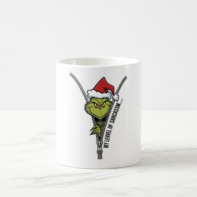 Caneca De Café Funny Grinch Mug, Sarcastic Christmas Coffee Mug,  (Centro)