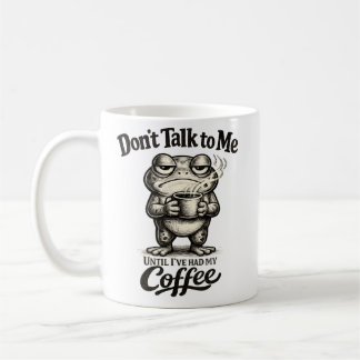 Caneca De Café Funny Grumpy Frog Drinking Coffee