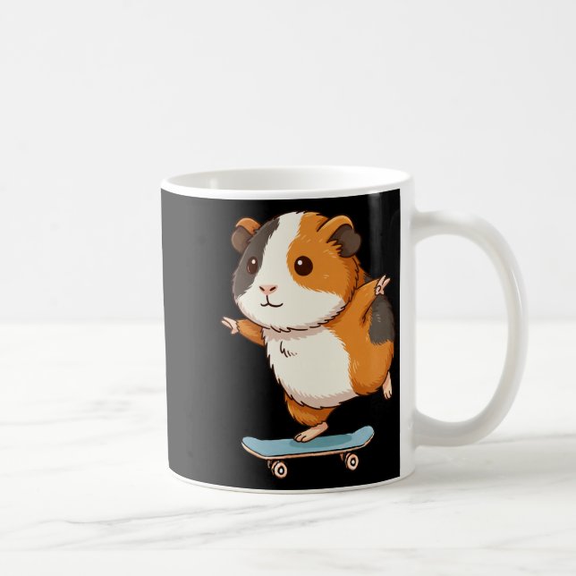 Caneca De Café Funny Guinea G Skater Skateboard Ballerina Zoo Boy (Direita)