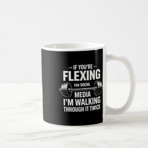 Caneca De Café Funny Gym Flexing Workout Bodybuilding 1