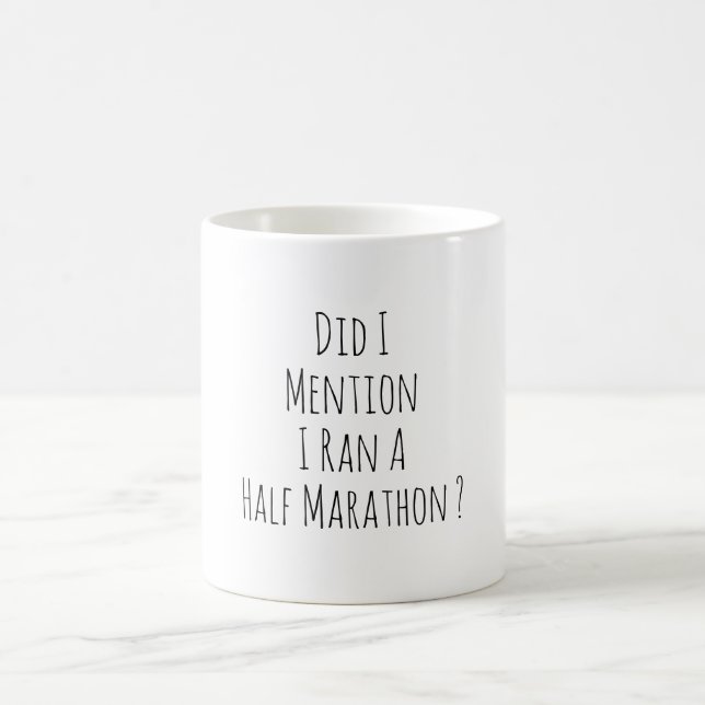 Caneca De Café Funny Half Marathon Runner Marathoner Running (Centro)