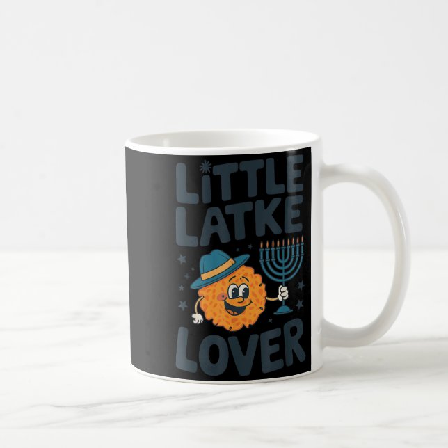 Caneca De Café Funny Hanukkah Little Latke Jewish Family Kids Mat (Direita)
