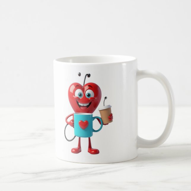 Caneca De Café Funny Heart Coffee Mug (Direita)