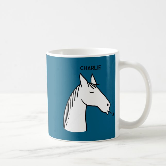 Caneca De Café Funny Horse D  (Direita)