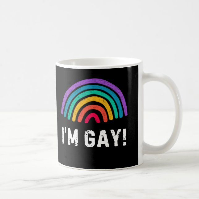 Caneca De Café Funny “I’m Gay” Coffee Mug – LGBTQ+ Pride Gift (Direita)