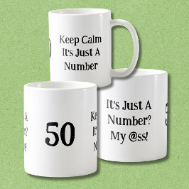 Caneca De Café Funny It's Just A Number My @ss 50th Birthday 