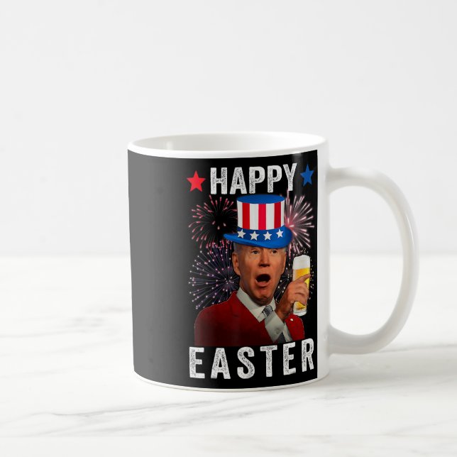 Caneca De Café Funny Joe Biden Confusa Felz pascoa Para 4º De J (Direita)