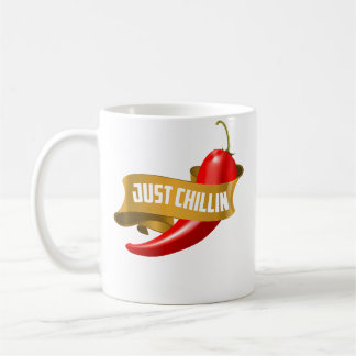 Caneca De Café Funny Just Chillin Chili Pepper For Spicy Food Lov