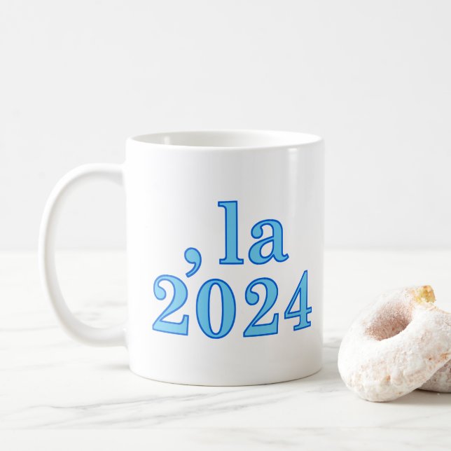 Caneca De Café Funny Kamala Harris Comma La 2024 (Com Donut)