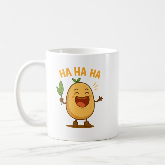 Caneca De Café Funny Laughing Potato Mug (Esquerda)